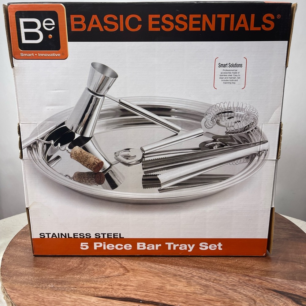 Basic Essentials 5 piece Bar tray set.